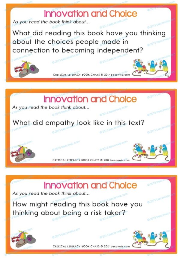 Needs and Wants book chat cards, Book Chats for students - Needs and Wants
