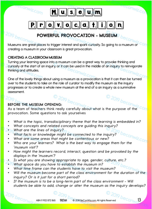 POWERFUL PROVOCATIONS: MUSEUMS