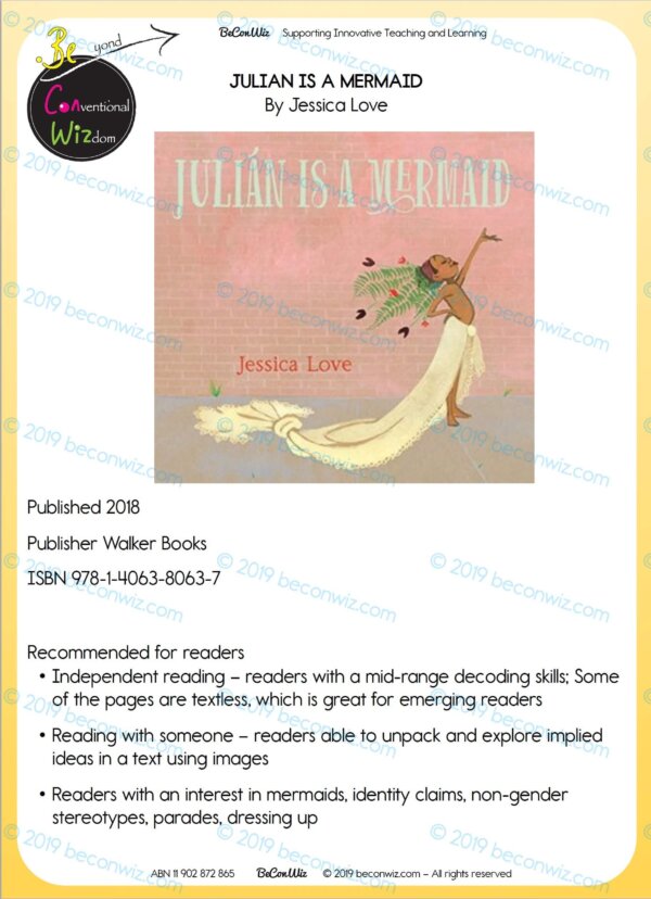 READING ACTIVITIES – JULIAN IS A MERMAID